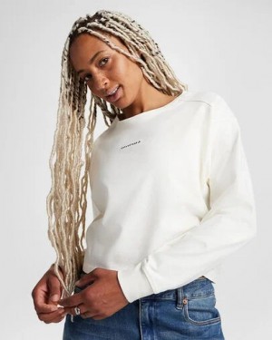 Converse Boxy Women T Shirts White NZ | C-76532109