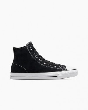 Converse CONS Chuck Taylor All Star Pro Suede Men Skate Shoes Black / White NZ | C-57491839