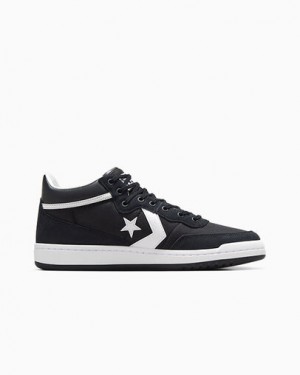 Converse CONS Fastbreak Pro Leather & Suede Men Skate Shoes Black / White NZ | C-60934289
