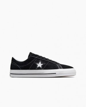 Converse CONS One Star Pro Suede Men Skate Shoes Black / White NZ | C-81406739