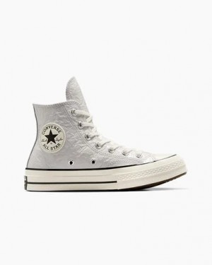Converse Chuck 70 Crinkled Leather Women Sneakers Grey / Black NZ | C-54670189