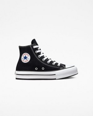 Converse Chuck Taylor All Star EVA Lift Kids' Platform Shoes Black / White NZ | C-92483169