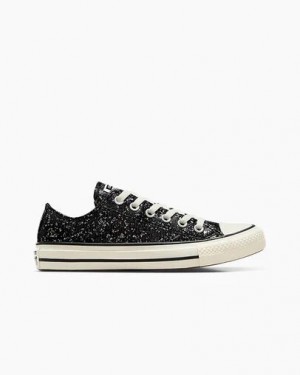Converse Chuck Taylor All Star Glitter Women Sneakers Black NZ | C-76235989