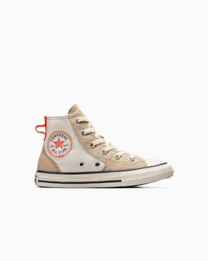 Converse Chuck Taylor All Star Kids' Canvas Shoes Beige / Orange NZ | C-30619759