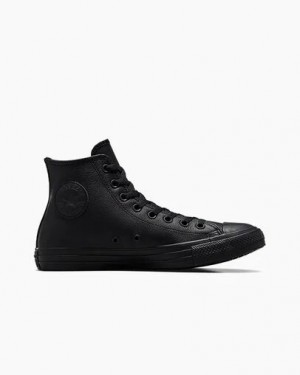 Converse Chuck Taylor All Star Leather Men Sneakers Black NZ | C-29180749