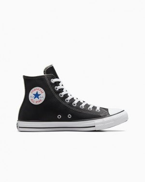 Converse Chuck Taylor All Star Leather Men Sneakers Black NZ | C-62193809
