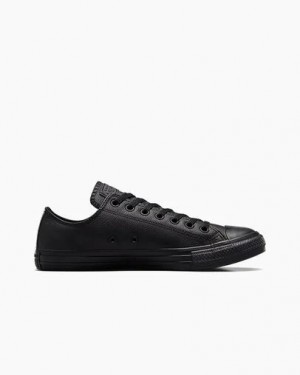 Converse Chuck Taylor All Star Leather Men Tennis Shoes Black NZ | C-45910389