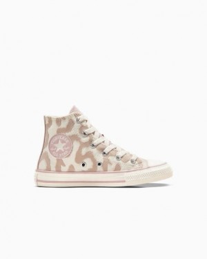 Converse Chuck Taylor All Star Leopard Kids' Sneakers White / Grey NZ | C-72490589