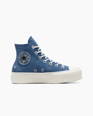 Converse Chuck Taylor All Star Lift Denim Women Sneakers Navy NZ | C-49278309
