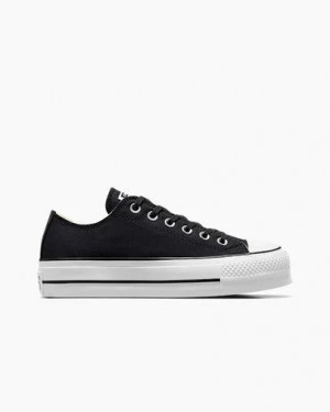 Converse Chuck Taylor All Star Lift Platform Women Canvas Shoes Black / White NZ | C-39817029
