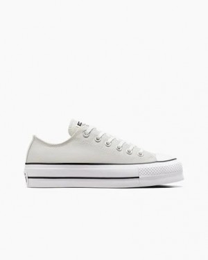 Converse Chuck Taylor All Star Lift Platform Women Canvas Shoes Grey / White / Black NZ | C-47891329