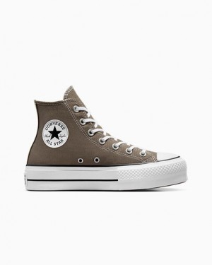 Converse Chuck Taylor All Star Lift Platform Women Canvas Shoes Grey / White / Black NZ | C-85263719