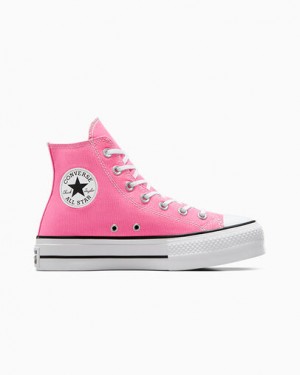 Converse Chuck Taylor All Star Lift Platform Women Canvas Shoes Pink / White / Black NZ | C-42096159