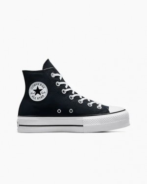 Converse Chuck Taylor All Star Lift Platform Women Canvas Shoes Black / White NZ | C-27164939