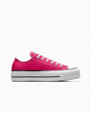 Converse Chuck Taylor All Star Lift Platform Women Canvas Shoes Pink / White / Black NZ | C-02783569