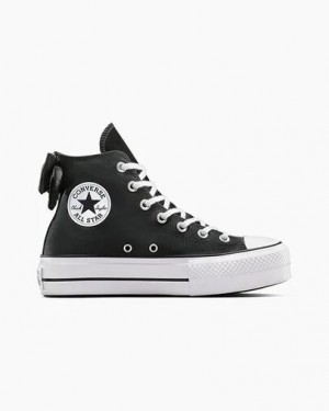 Converse Chuck Taylor All Star Lift Women Platform Shoes Black / White NZ | C-02394719