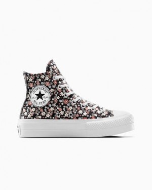 Converse Chuck Taylor All Star Lift Women Platform Shoes Black / White NZ | C-90465719