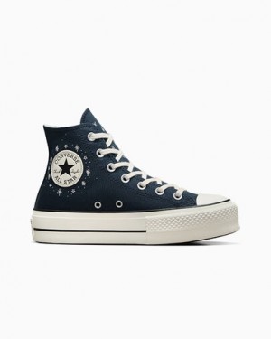 Converse Chuck Taylor All Star Lift Women Platform Shoes Blue NZ | C-08264979