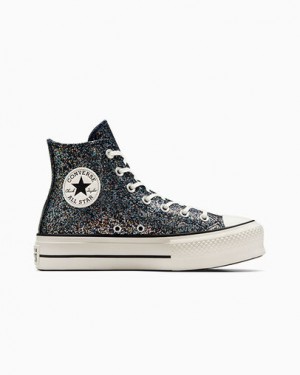 Converse Chuck Taylor All Star Lift Women Platform Shoes Blue / Black NZ | C-35812499