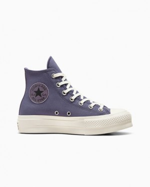 Converse Chuck Taylor All Star Lift Women Platform Shoes Lavender Grey / Black NZ | C-13705629