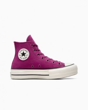 Converse Chuck Taylor All Star Lift Women Platform Shoes Purple / Black NZ | C-86974039