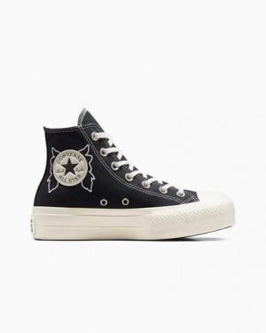 Converse Chuck Taylor All Star Lift Women Platform Shoes Black NZ | C-62958139