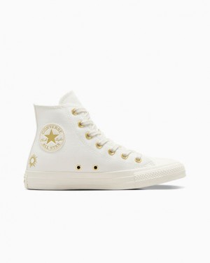 Converse Chuck Taylor All Star Luck Charms Women Sneakers White / Gold NZ | C-64197589