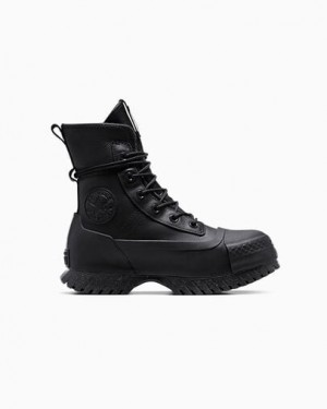 Converse Chuck Taylor All Star Lugged 2.0 XHi Waterproof Leather Men Platform Shoes Black / Grey NZ | C-82165739