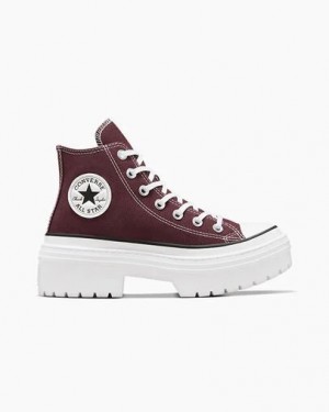 Converse Chuck Taylor All Star Lugged Heel Platform Women Boots Burgundy / White / Black NZ | C-40356179