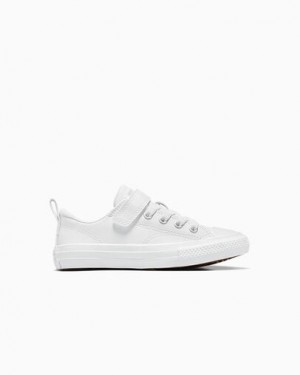 Converse Chuck Taylor All Star Malden Street Leather Kids' Sneakers White NZ | C-50367489