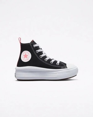 Converse Chuck Taylor All Star Move Color Pop Kids' Platform Shoes Black / Pink Light Blue / White NZ | C-74380529