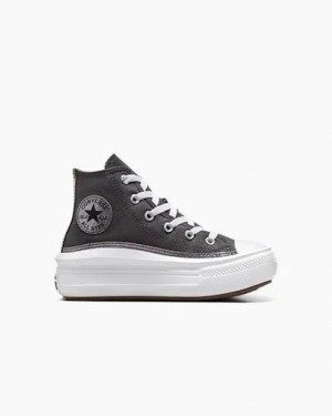 Converse Chuck Taylor All Star Move Glitter Kids' Sneakers Black / White NZ | C-35870469