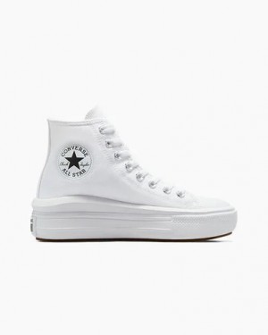 Converse Chuck Taylor All Star Move Women Platform Shoes White / Beige White / Black NZ | C-83529609