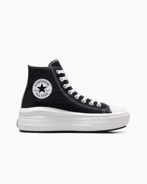 Converse Chuck Taylor All Star Move Women Platform Shoes Black / Beige White NZ | C-80796319
