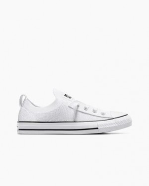 Converse Chuck Taylor All Star Shoreline Knit Women Slip On Shoes White / Black NZ | C-57603289