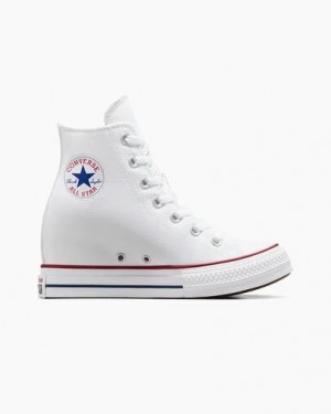 Converse Chuck Taylor All Star Wedge Women Platform Shoes White / Red / Navy NZ | C-06231949