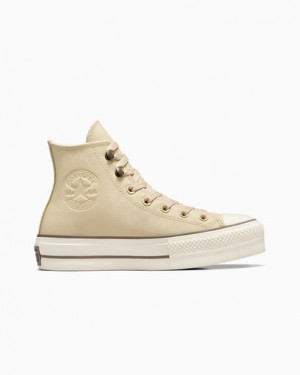 Converse Chuck Tayor All Star Lift Women Platform Shoes Beige NZ | C-59682179