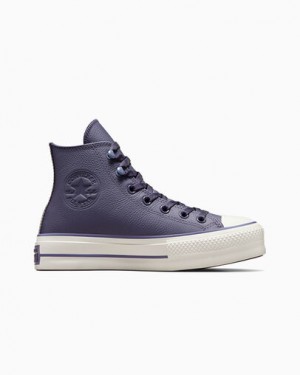 Converse Chuck Tayor All Star Lift Women Platform Shoes Grey Purple / Lavender Grey NZ | C-32571409
