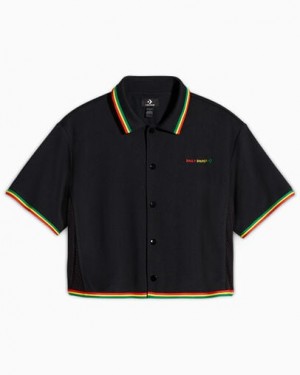 Converse Converse x Daily Paper Cropped Men T Shirts Black NZ | C-05418729