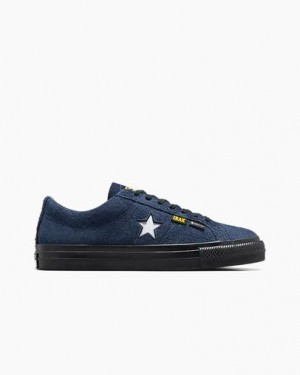 Converse Converse x IRAK NYC One Star Pro Men Skate Shoes Navy / Black / Yellow NZ | C-63049279