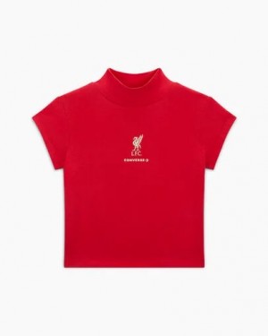 Converse Converse x Liverpool FC Women T Shirts Pink NZ | C-96870139