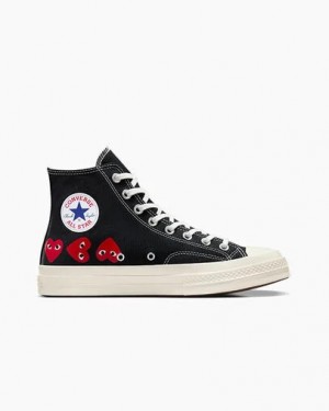 Converse Converse x PLAY Comme des Garçons Chuck 70 Multi Heart Men Sneakers Black / Red NZ | C-16943029