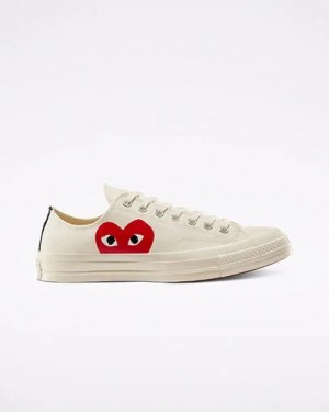 Converse Converse x PLAY Comme des Garçons Chuck 70 Men Sneakers White / Red NZ | C-86129549