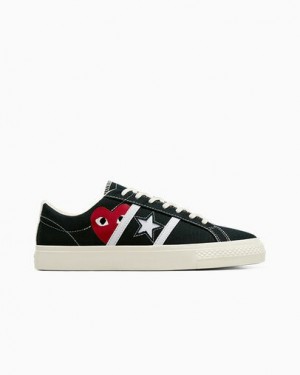 Converse Converse x PLAY Comme des Garçons One Star Academy Pro Women Skate Shoes Black / Red NZ | C-41259869