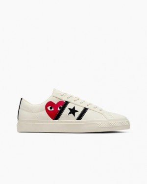 Converse Converse x PLAY Comme des Garçons One Star Academy Pro Men Skate Shoes White / Black / Red NZ | C-07315689
