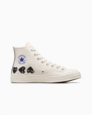 Converse Converse x PLAY Comme des Garçons Chuck 70 Multi Heart Women Sneakers White / Black NZ | C-81623959