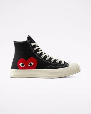Converse Converse x PLAY Comme des Garçons Chuck 70 Women Sneakers Black / White / Red NZ | C-68059479