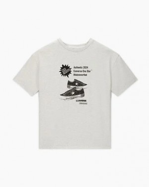 Converse Converse x thisisneverthat Grid Women T Shirts Light Grey NZ | C-20378549