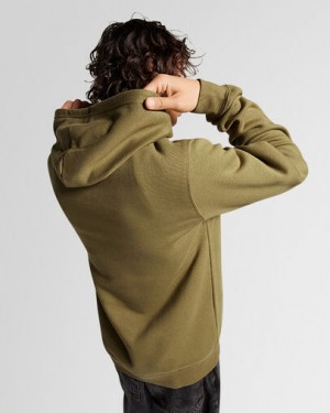 Converse Go-To Embroidered Star Chevron Standard-Fit Fleece Women Hoodie Olive NZ | C-61328949