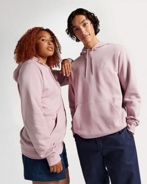 Converse Go-To Embroidered Star Chevron Standard-Fit Fleece Men Hoodie Purple NZ | C-35290749